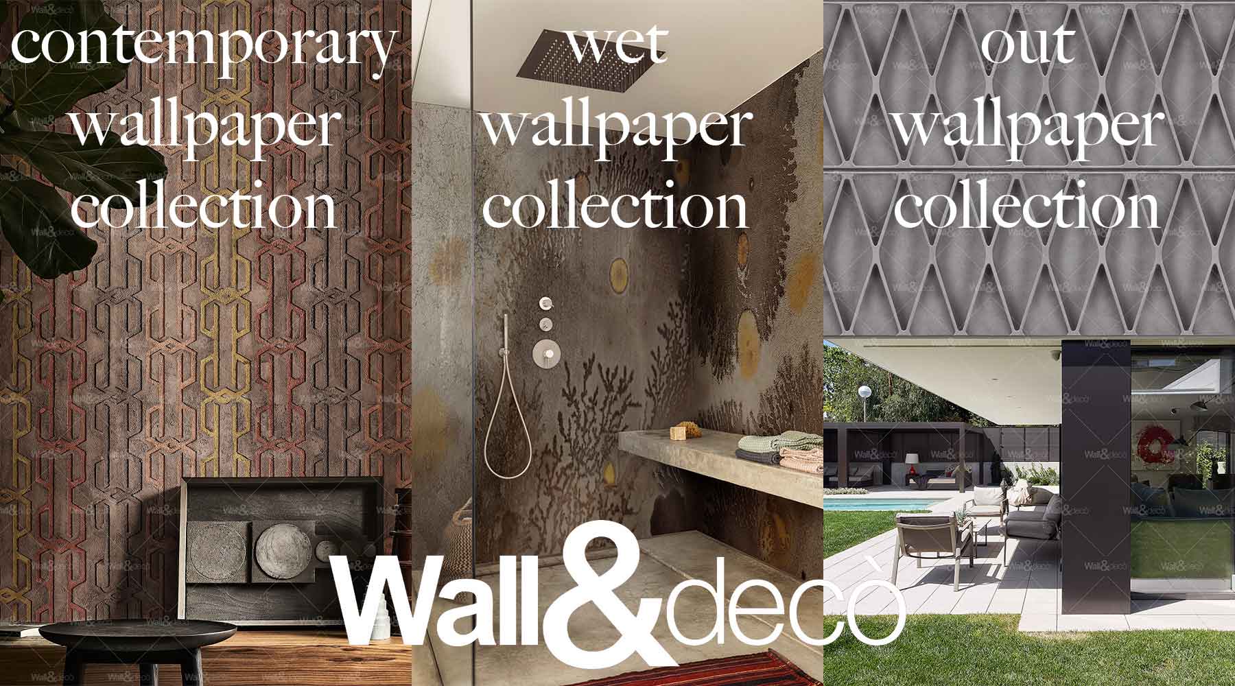 Wall and Deco custom sized wallpaper for dry and wet spaces