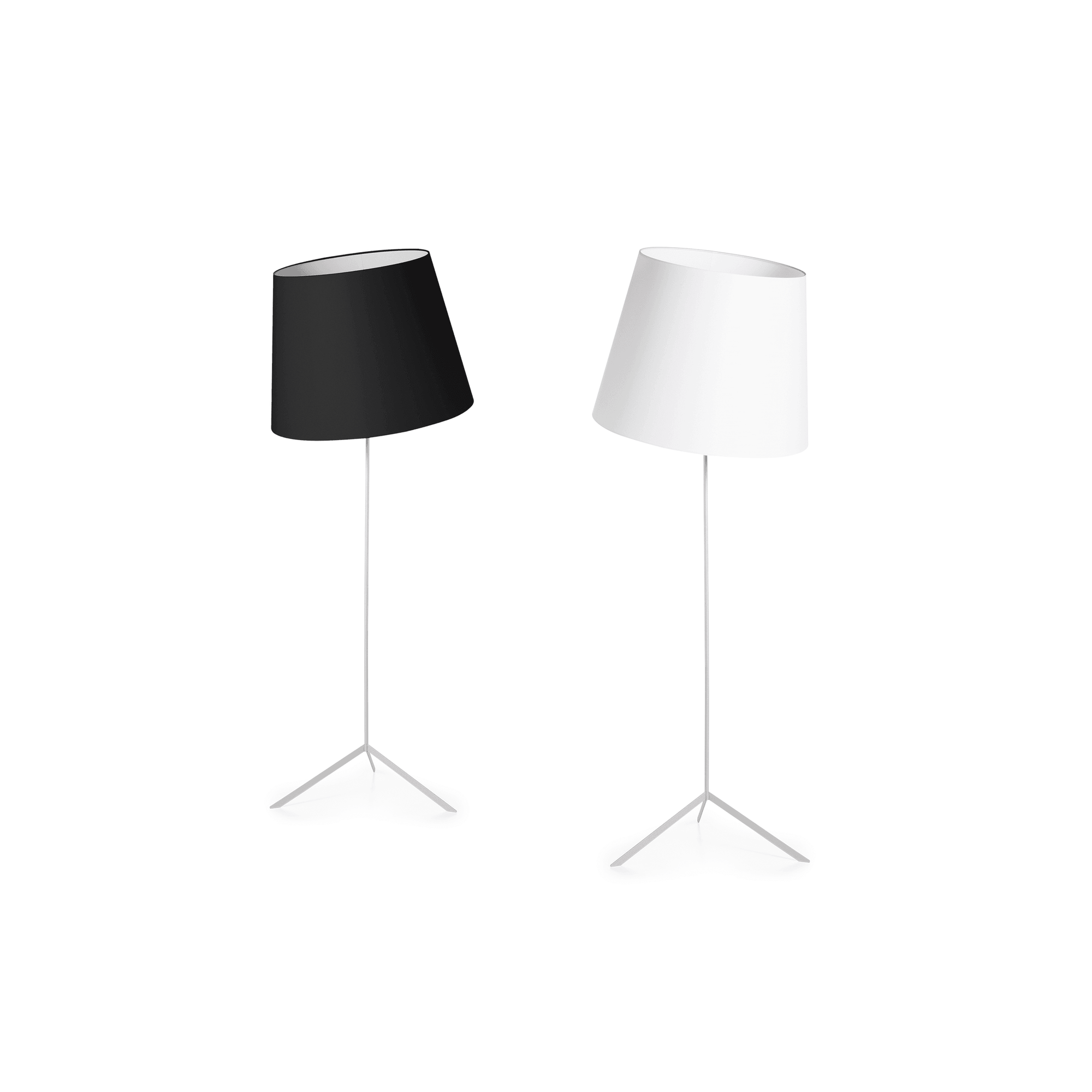 Double Shade Floor Lamp - Curated Lighting $1000-$2000, Black, floor, in stock and ready to ship, Marcel Wanders, Moooi, White