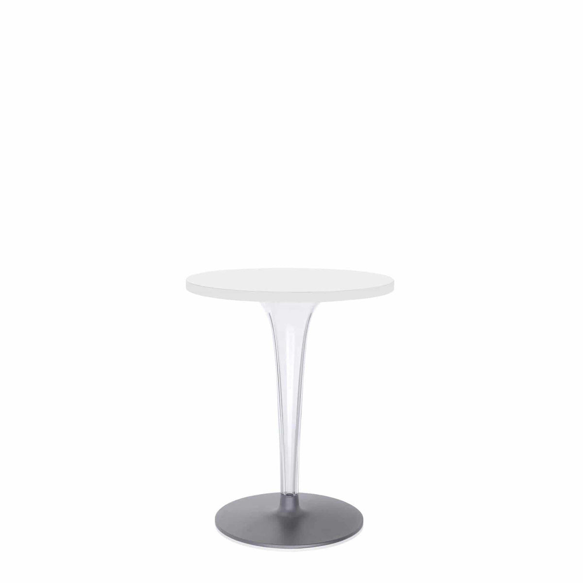 Toptop 23&quot; Round Café Table with Rounded Pleated Leg and Rounded Base - Curated - Furniture - Kartell