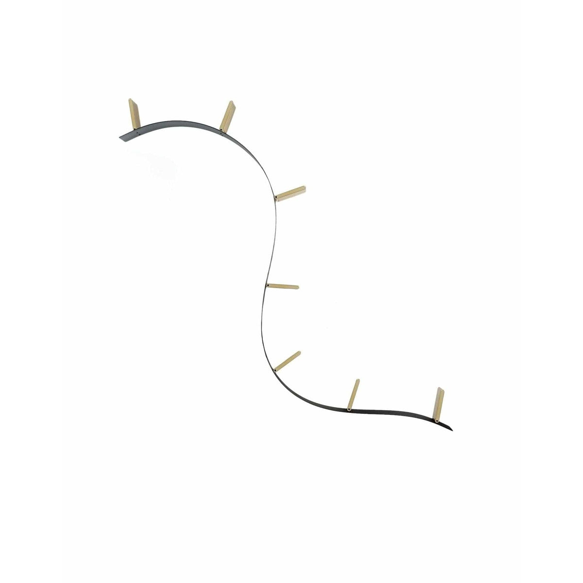 Bookworm Adjustable Wall-Mounted Bookshelf With 7 Bookends - Curated - Accessory - Kartell