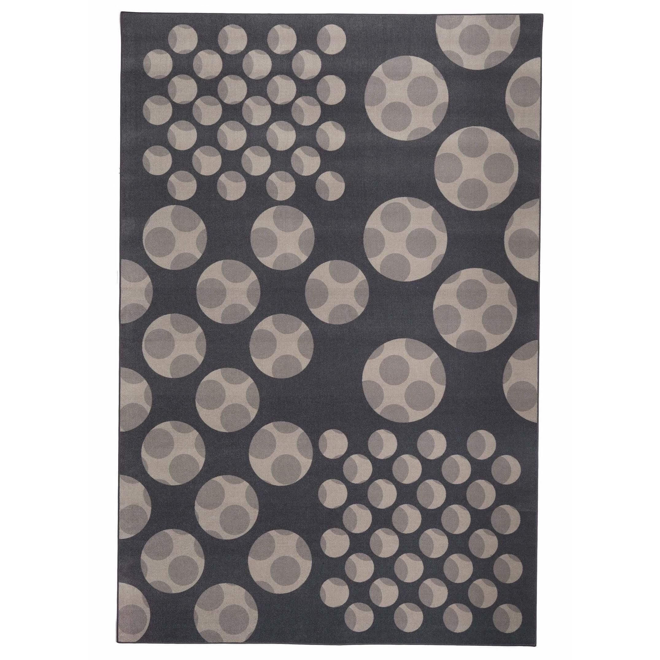 Tapis en pet gris à frange bleue 360 x 240 cm K-LIM - Kartell