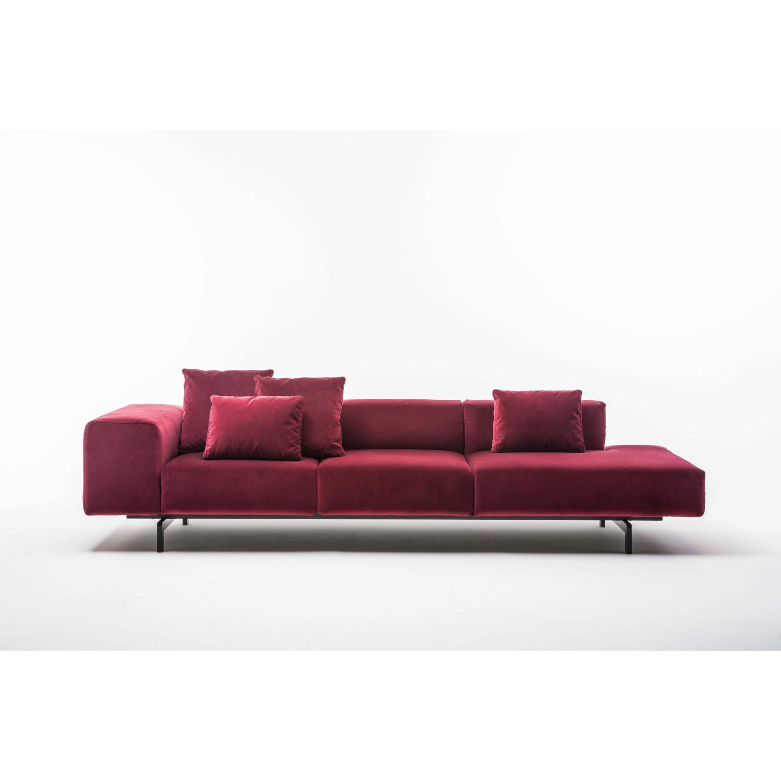 Largo 3-Seater Chaise with Right Side Ottoman - Curated - Furniture - Kartell