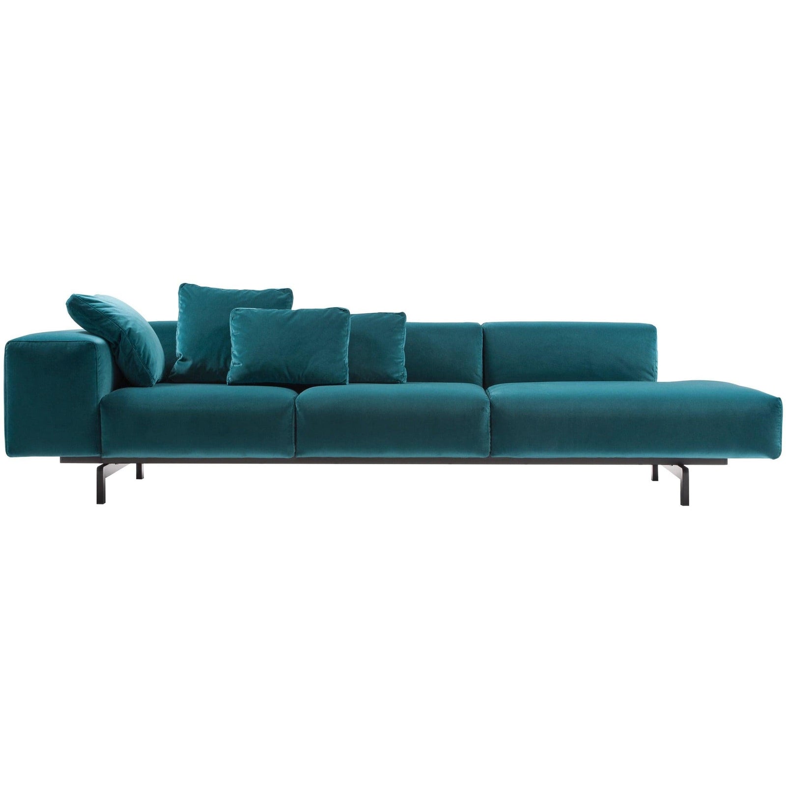 Largo 3-Seater Chaise with Right Side Ottoman - Curated - Furniture - Kartell