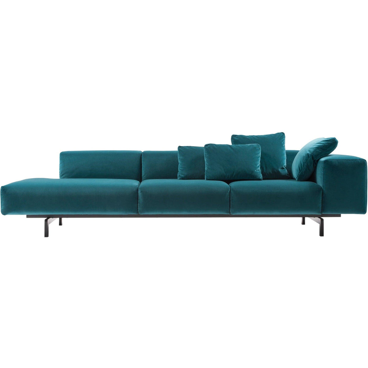 Largo 3-Seater Chaise with Right Side Ottoman - Curated - Furniture - Kartell