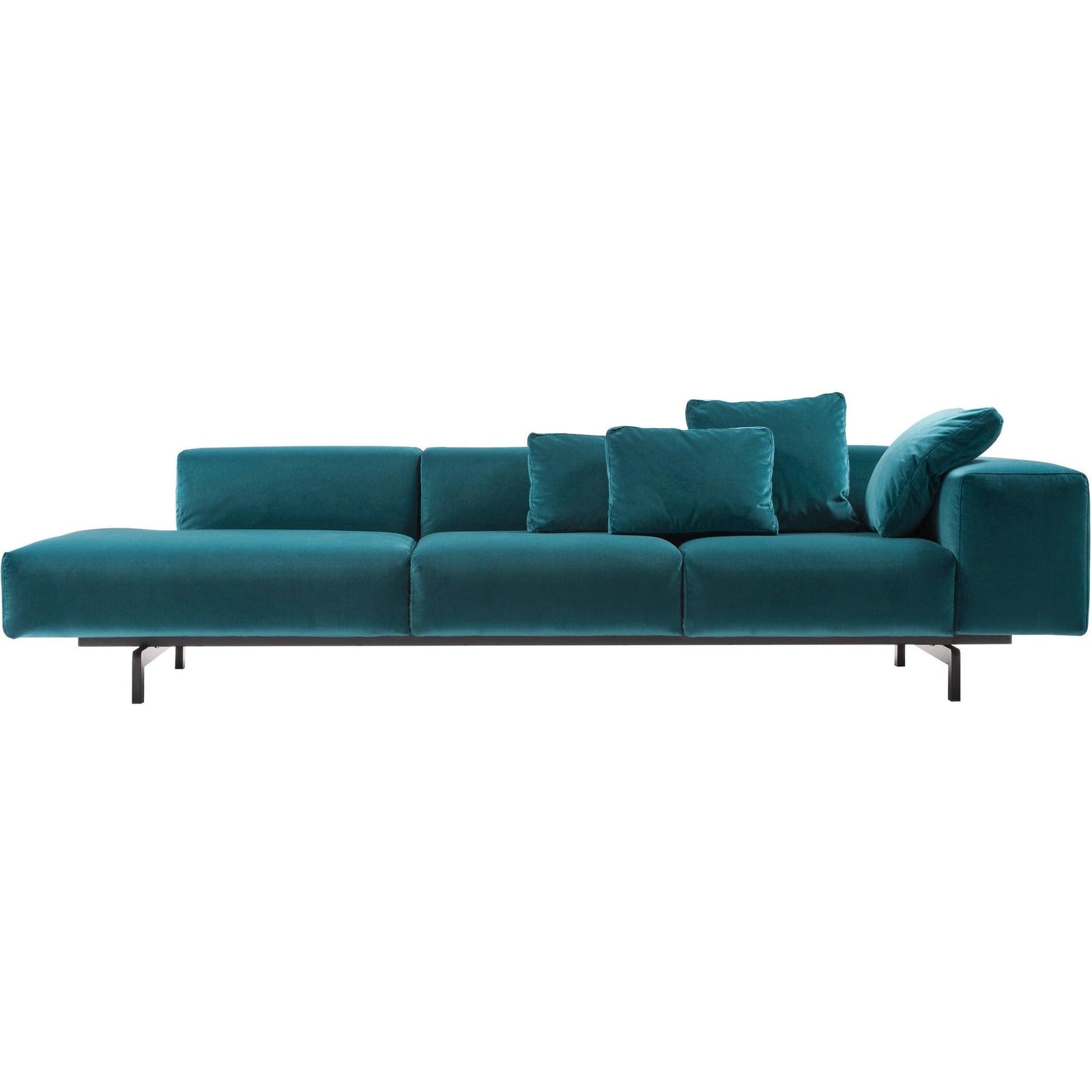 Largo 3-Seater Chaise with Right Side Ottoman - Curated - Furniture - Kartell