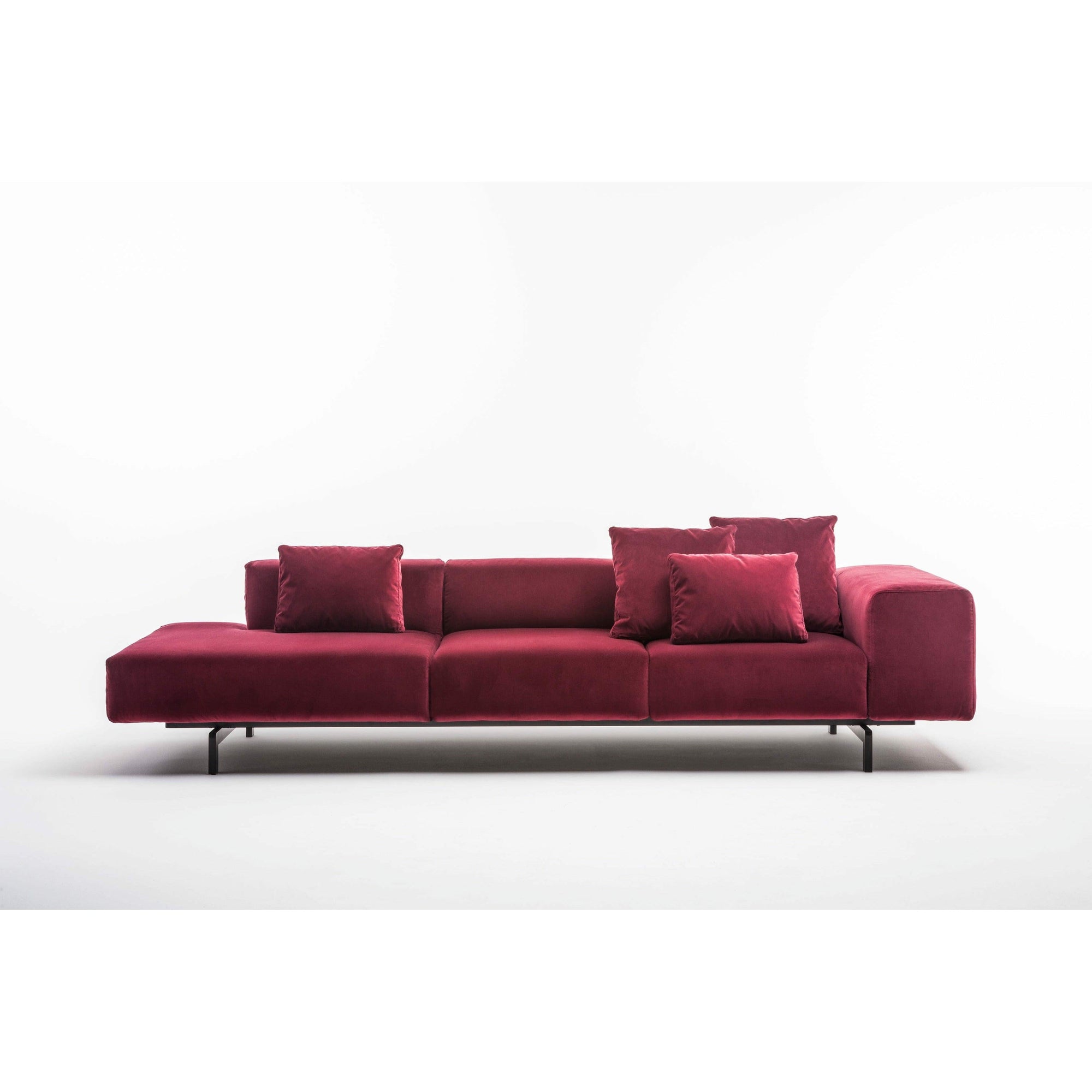 Largo 3-Seater Chaise with Right Side Ottoman - Curated - Furniture - Kartell