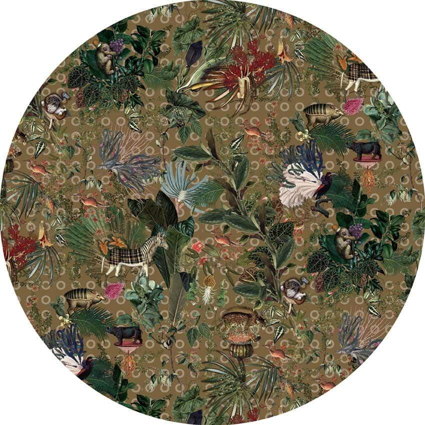 Menagerie of Extinct Animals Curry Round - Curated - Carpet - Moooi Carpets
