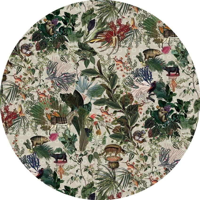 Menagerie of Extinct Animals Ivory Round - Curated - Carpet - Moooi Carpets