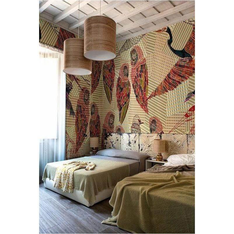 Pencil Birds - Curated - Wallpaper - Wall &amp; Decò