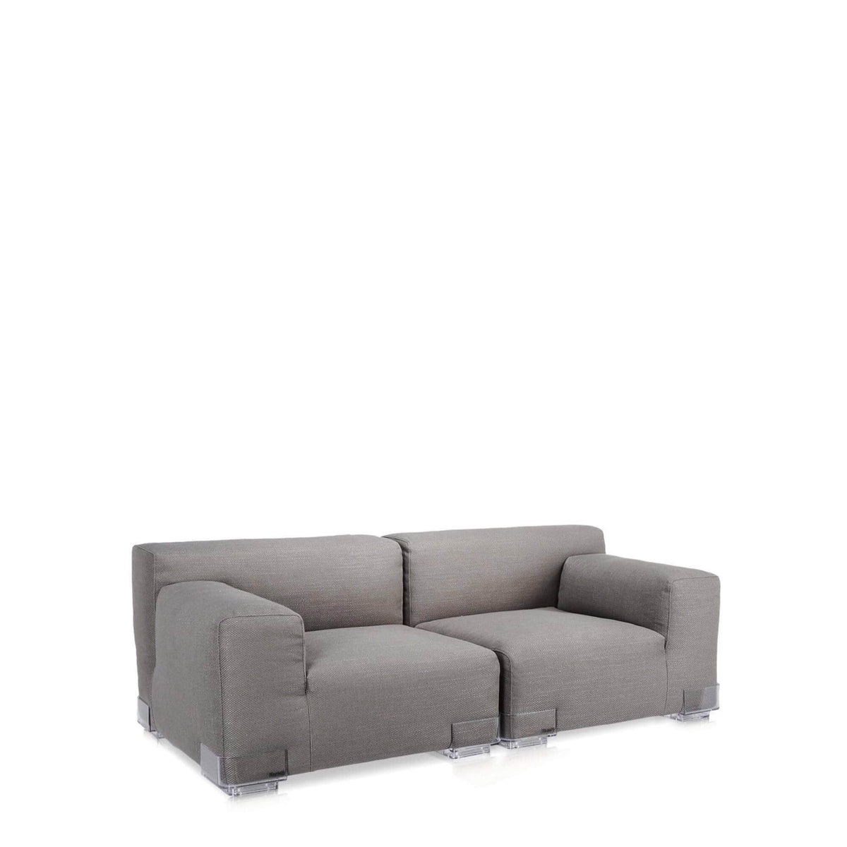 Plastics Duo Left End Seat with Nile Fabric - Curated - Furniture - Kartell