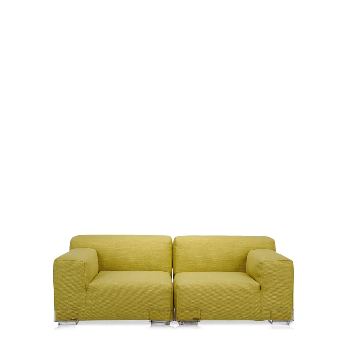 Plastics Duo Left End Seat with Nile Fabric - Curated - Furniture - Kartell