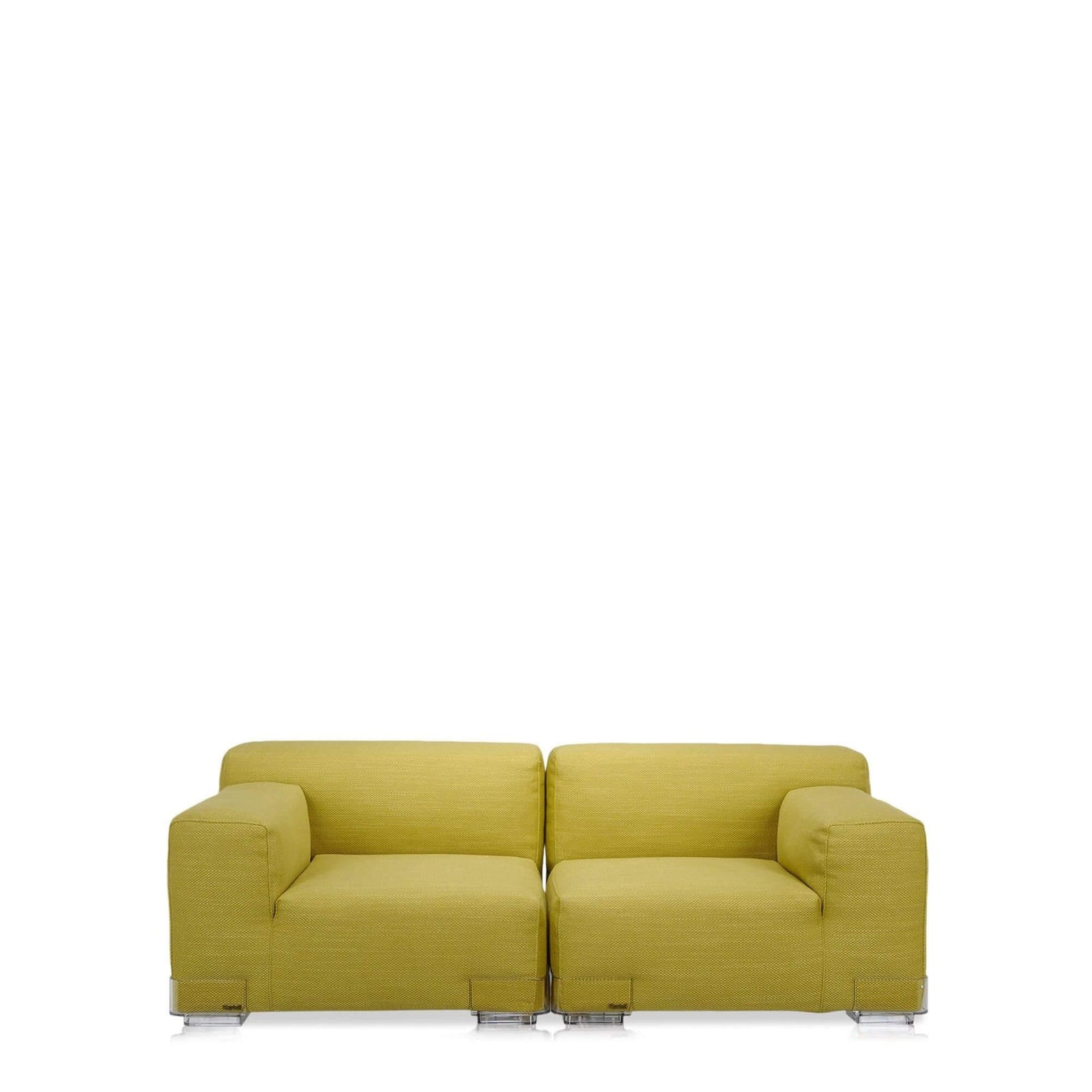 Plastics Duo Left End Seat with Nile Fabric - Curated - Furniture - Kartell