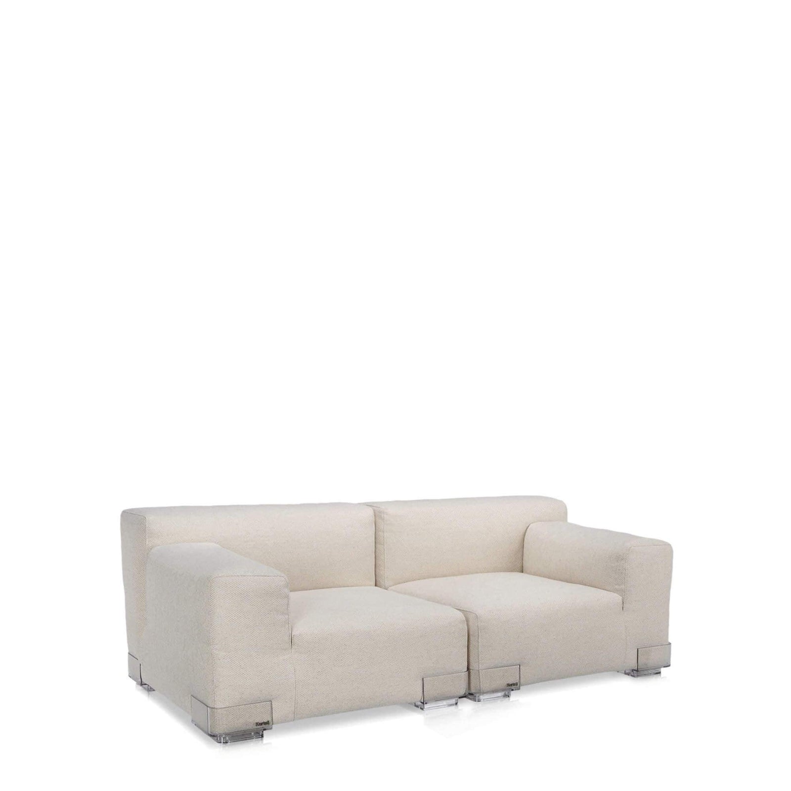 Plastics Duo Left End Seat with Nile Fabric - Curated - Furniture - Kartell