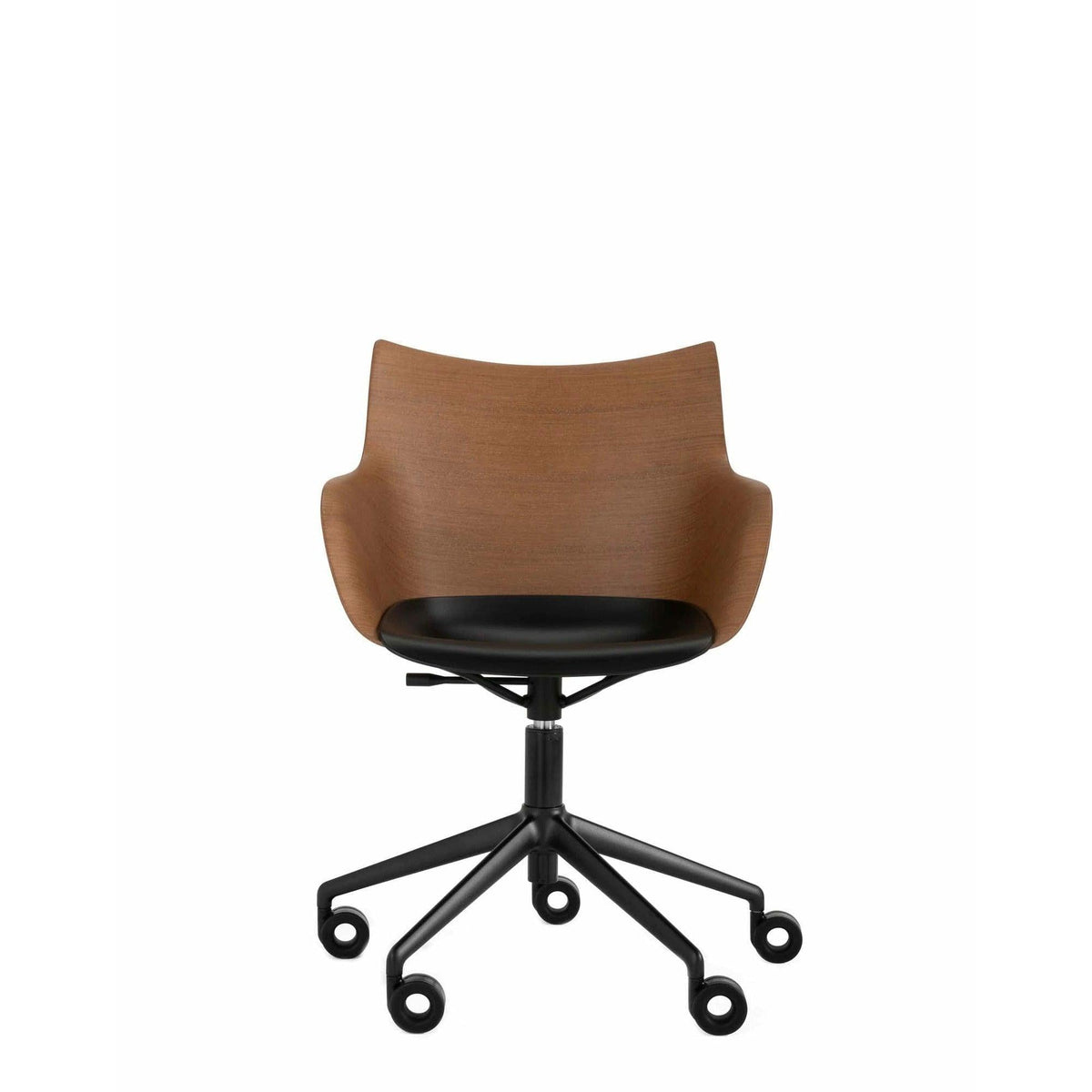 Q/Wood Adjustable Height Desk Chair with Wheels - Curated - Furniture - Kartell