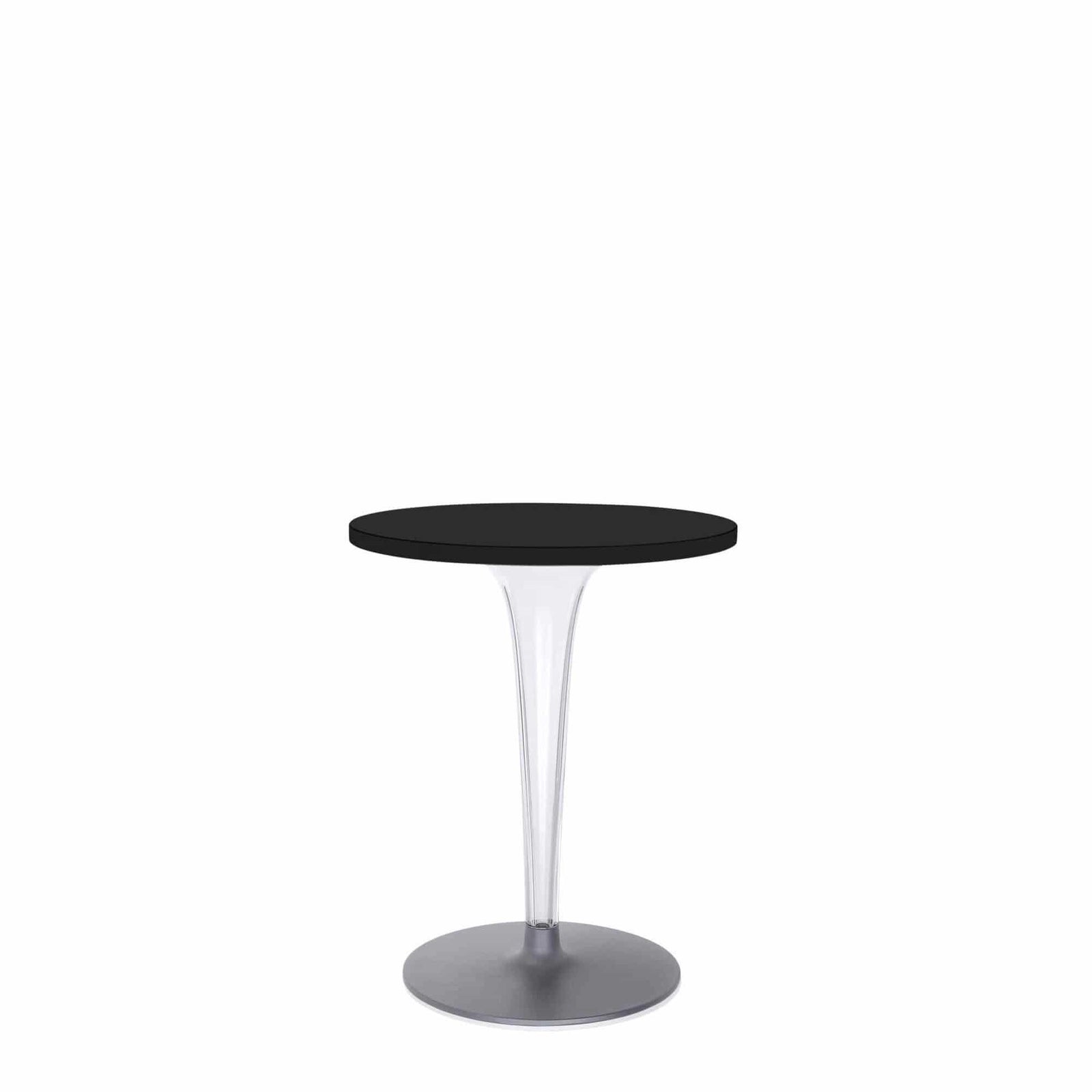 Toptop 23" Round Café Table with Rounded Pleated Leg and Rounded Base - Curated - Furniture - Kartell