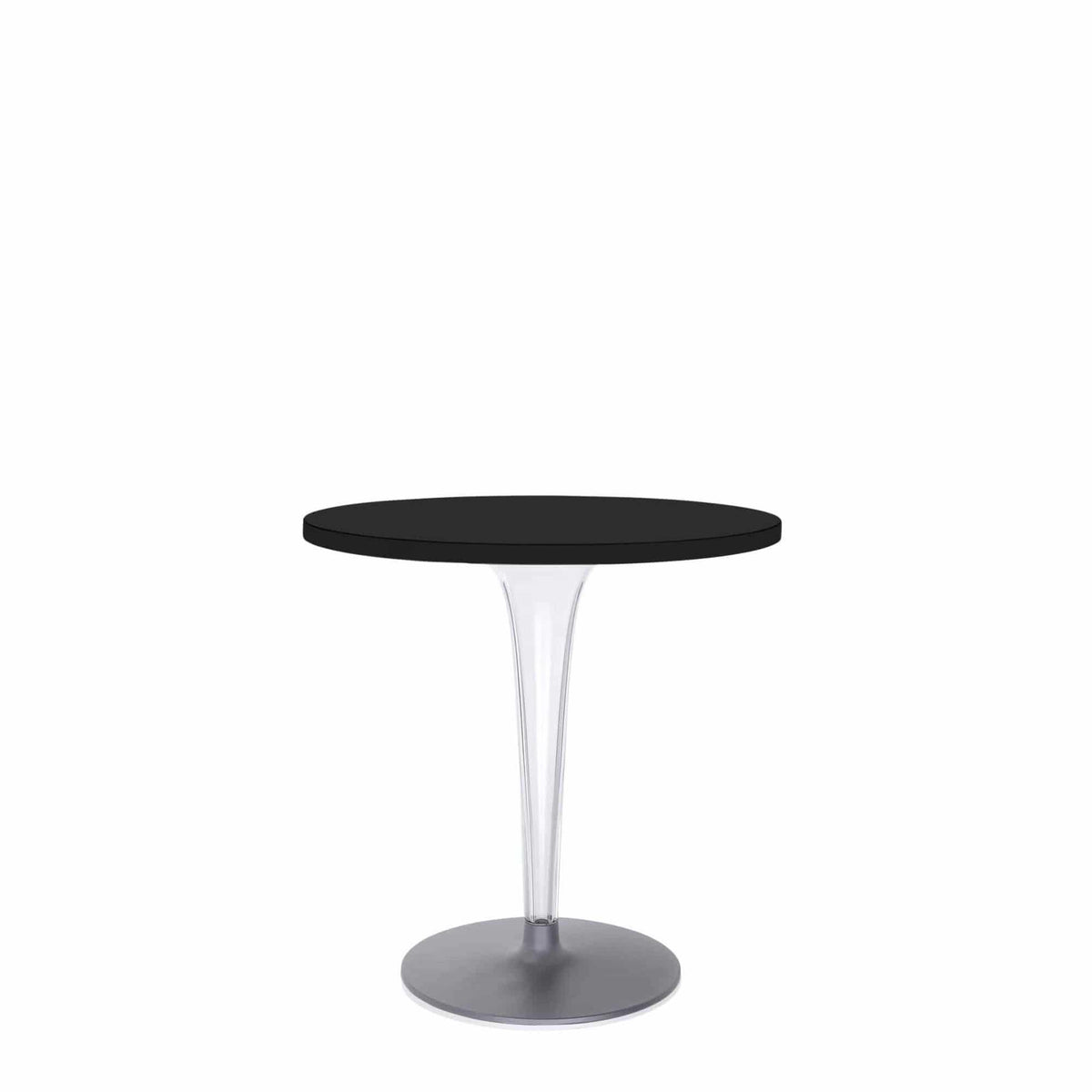 Toptop 23" Round Café Table with Rounded Pleated Leg and Rounded Base - Curated - Furniture - Kartell