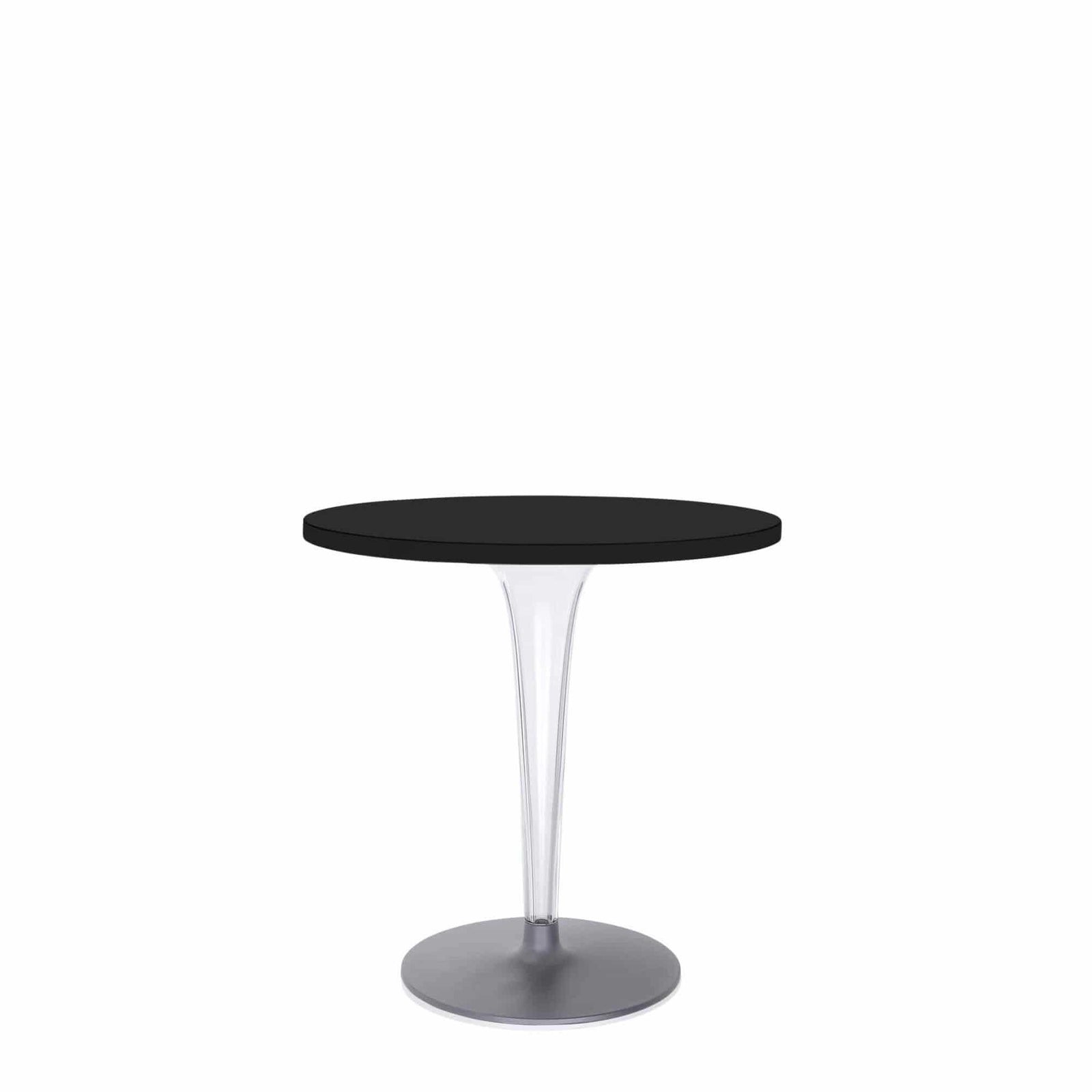 Toptop 23" Round Café Table with Rounded Pleated Leg and Rounded Base - Curated - Furniture - Kartell