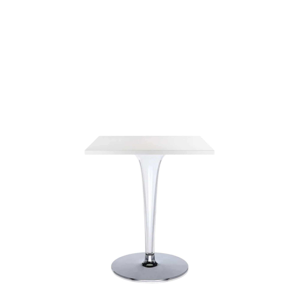 Toptop 23" Round Café Table with Rounded Pleated Leg and Rounded Base - Curated - Furniture - Kartell