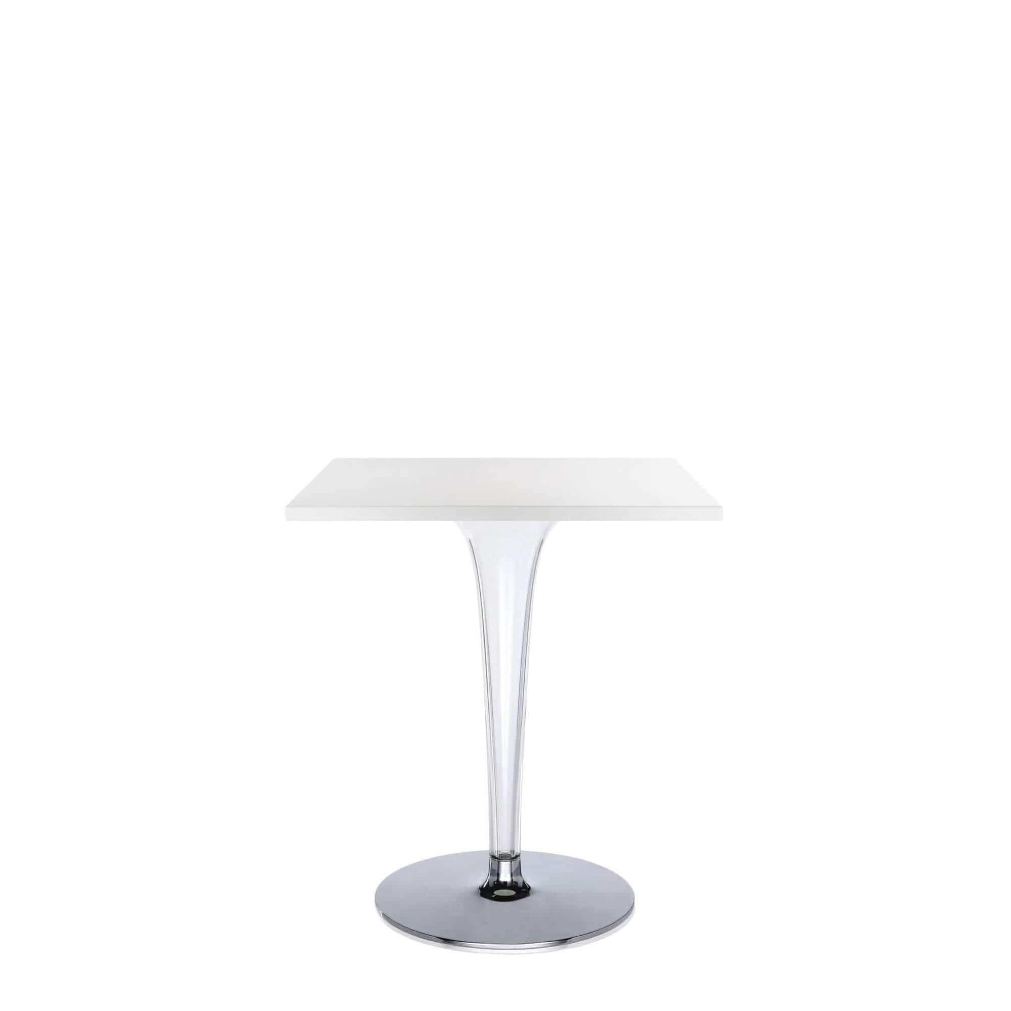 Toptop 23" Round Café Table with Rounded Pleated Leg and Rounded Base - Curated - Furniture - Kartell