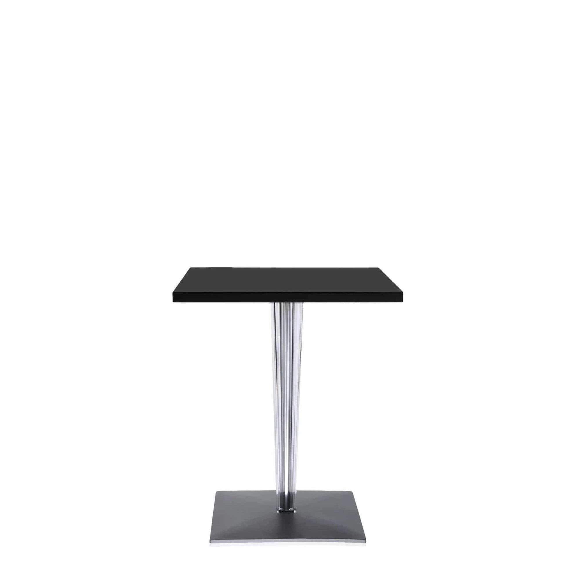 Toptop 23" Round Café Table with Square Pleated Leg and Square Base - Curated - Furniture - Kartell