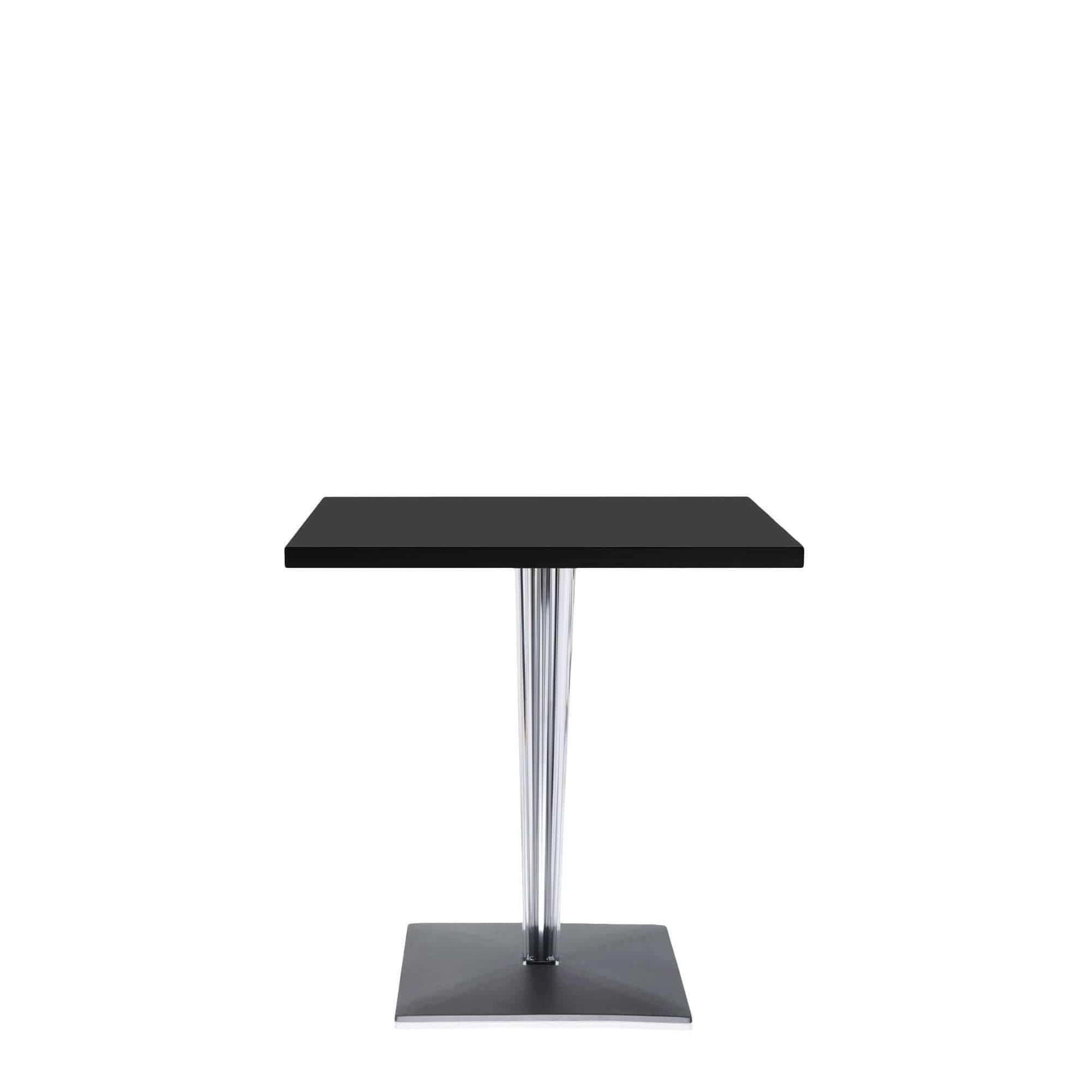 Toptop 23" Round Café Table with Square Pleated Leg and Square Base - Curated - Furniture - Kartell